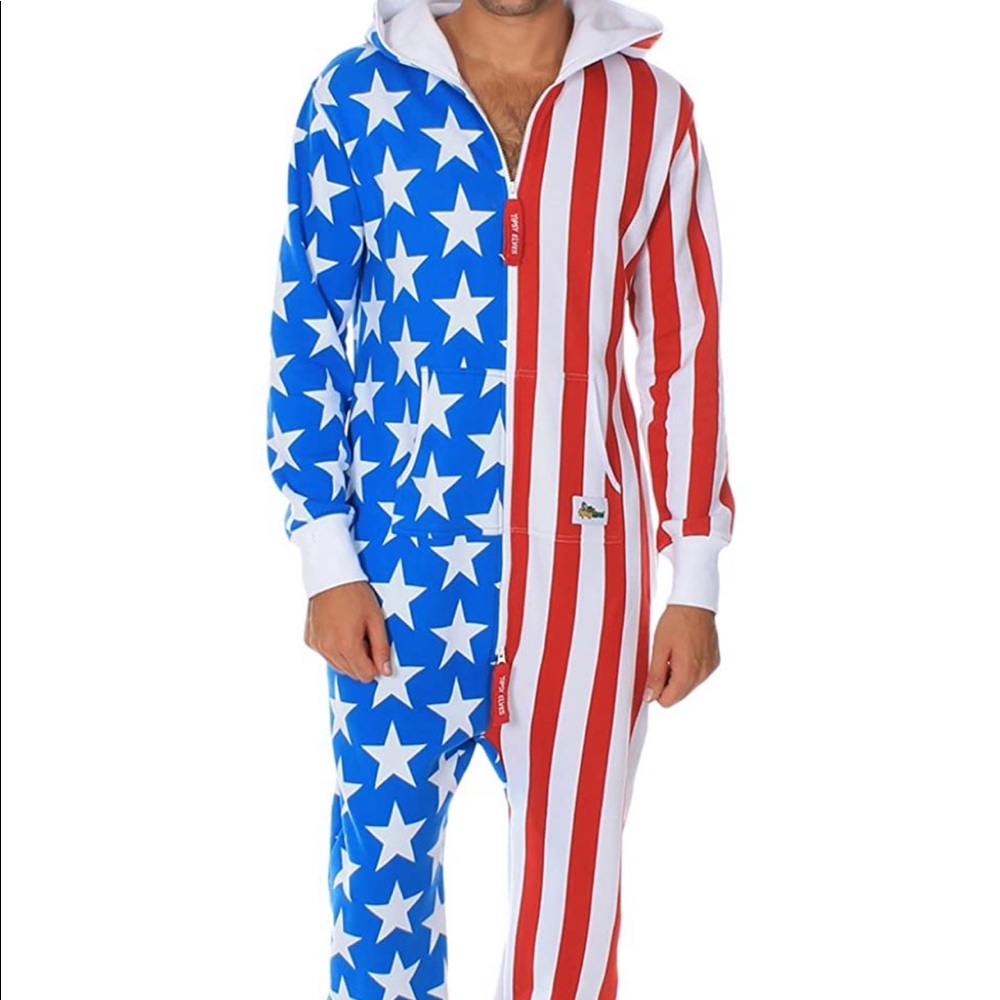 Tipsy Elves American Flag Onesie Jumpsuit